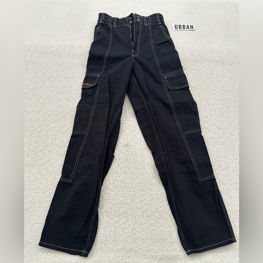 BDG Urban Outfitters Relaxed Skater Jeans Black Size 25 NEW WITH TAGS